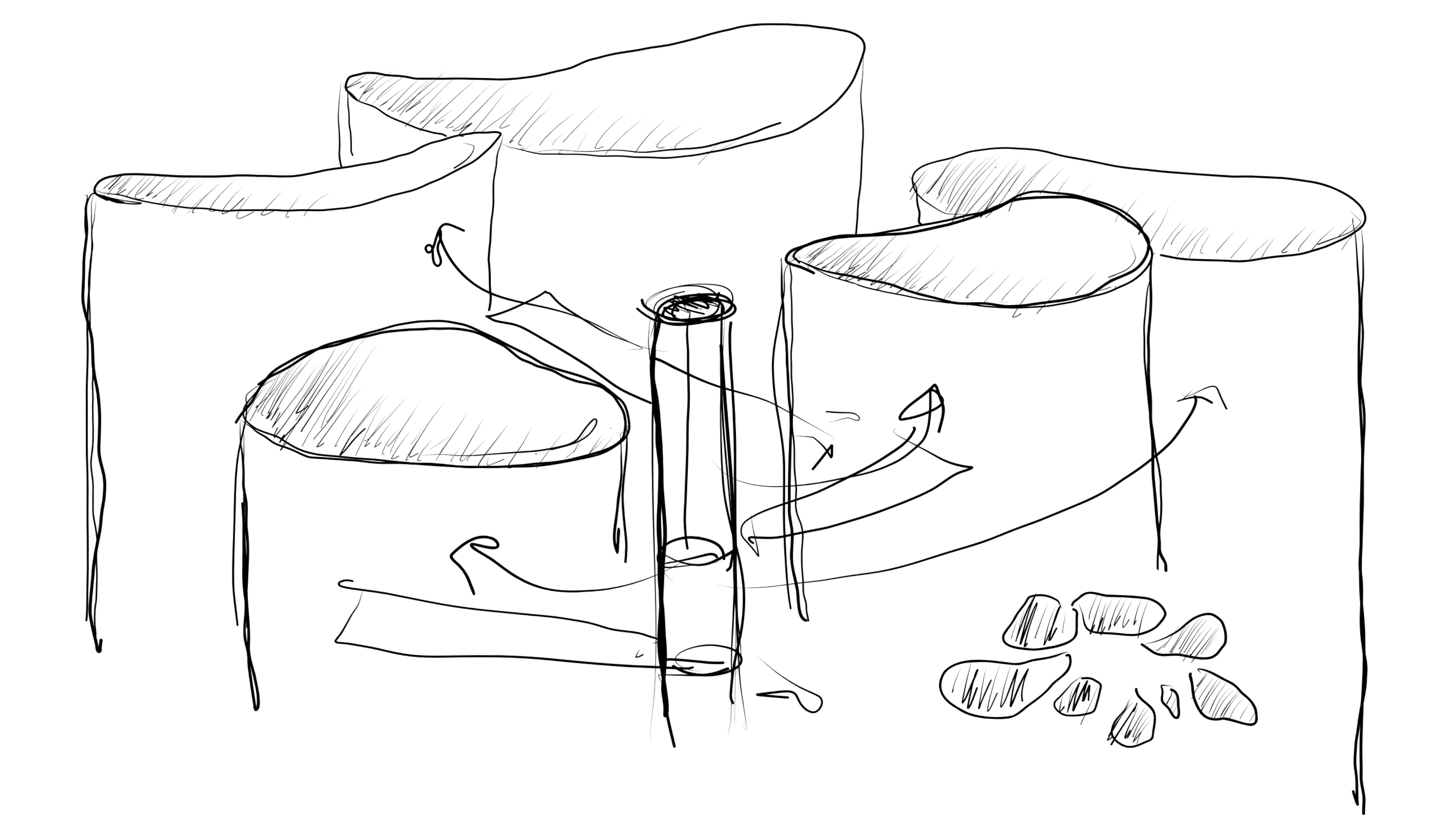 Movement and volume concept sketch